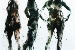 " 3 bodies" litografi